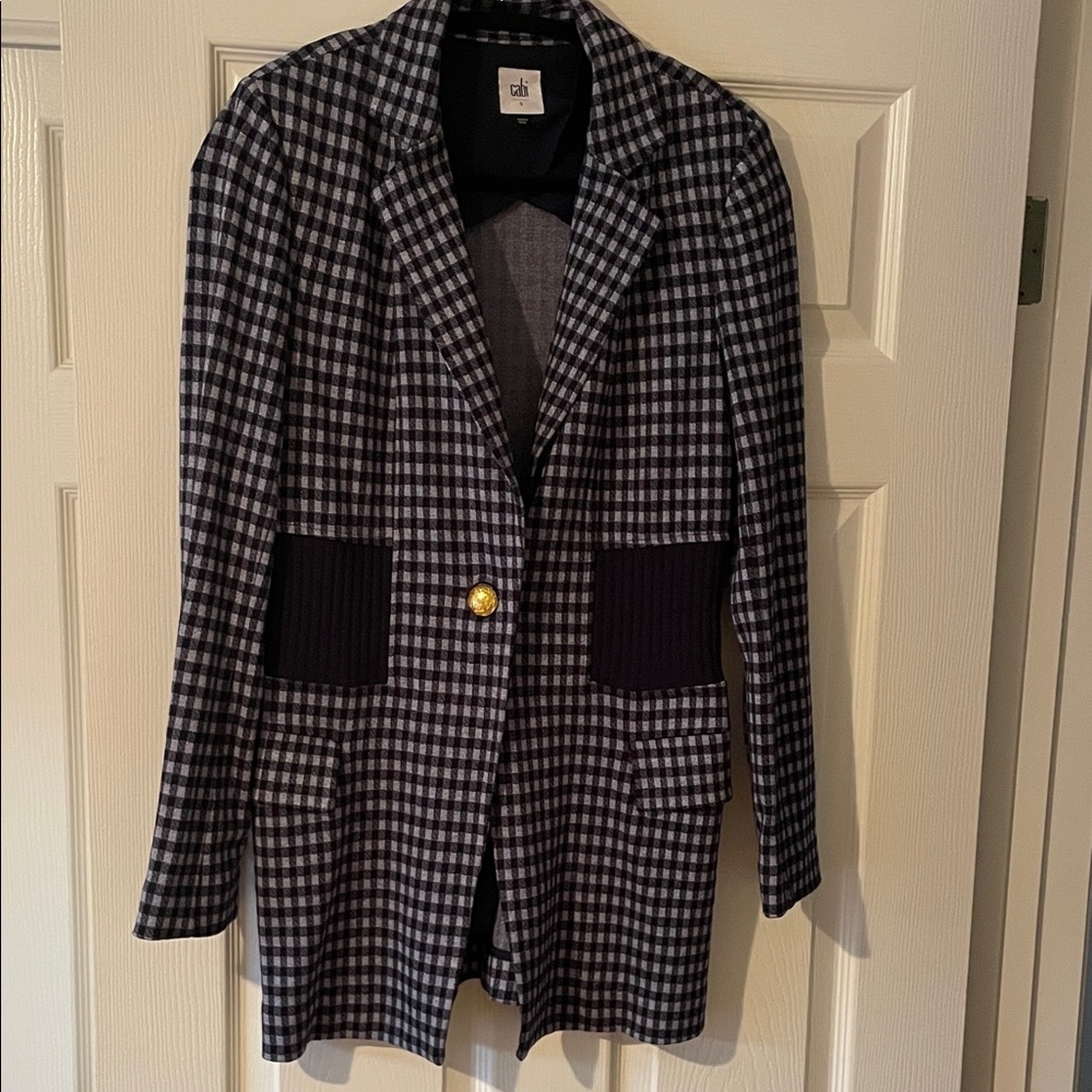 Black and White Checkered Blazer